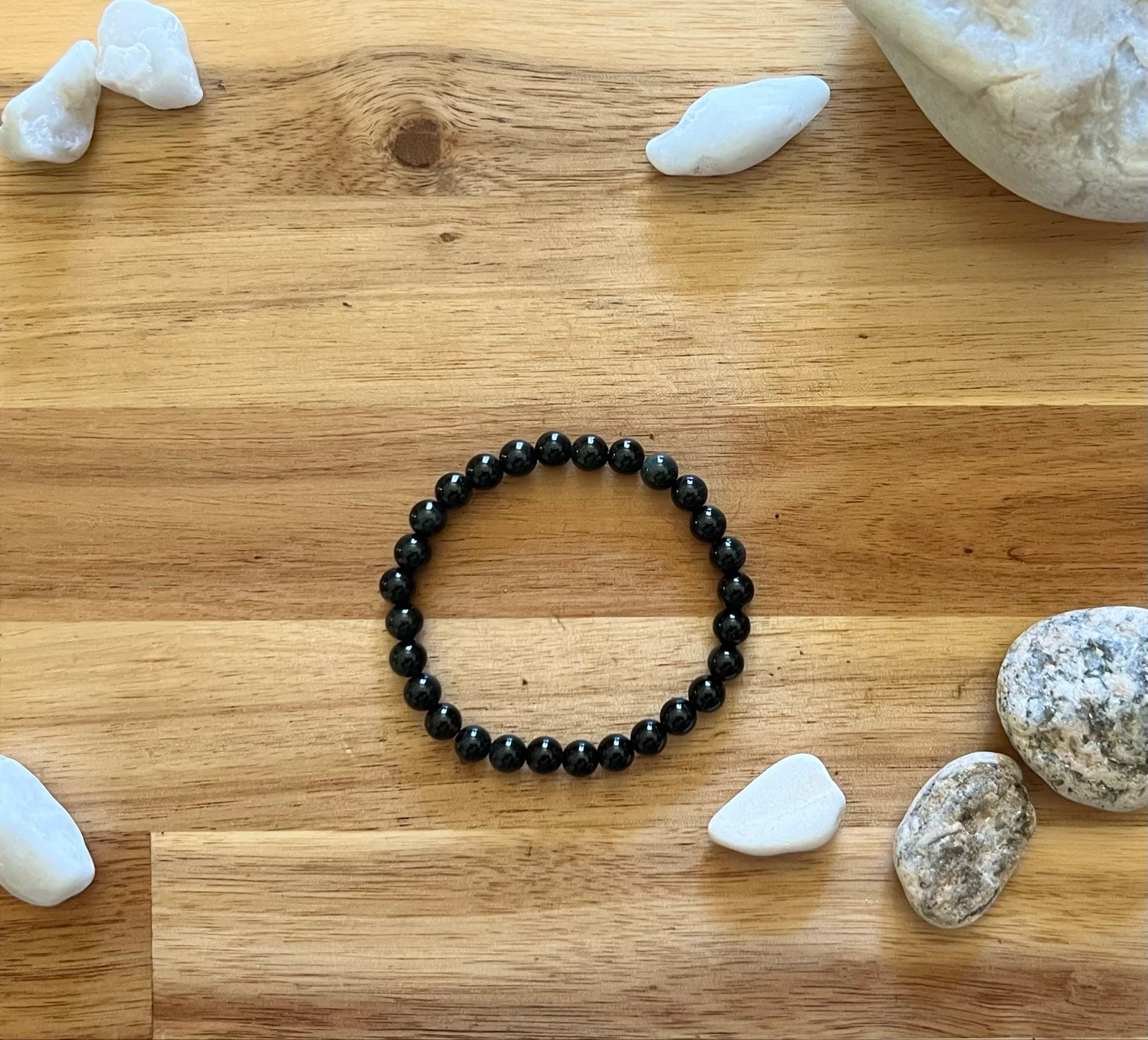Bracelet obsidienne œil céleste 